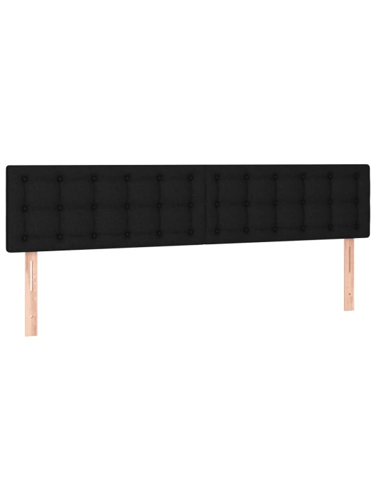 Box spring postel s matrací a LED černá 120x190 cm textil