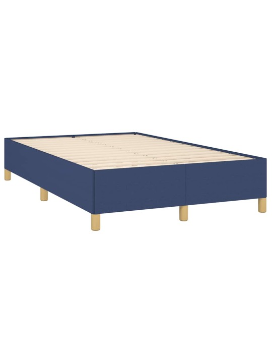 Box spring postel s matrací a led modrá 120x190 cm textil