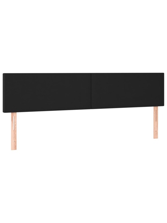 Box spring postel s matrací a LED černá 120 x 190 cm umělá kůže
