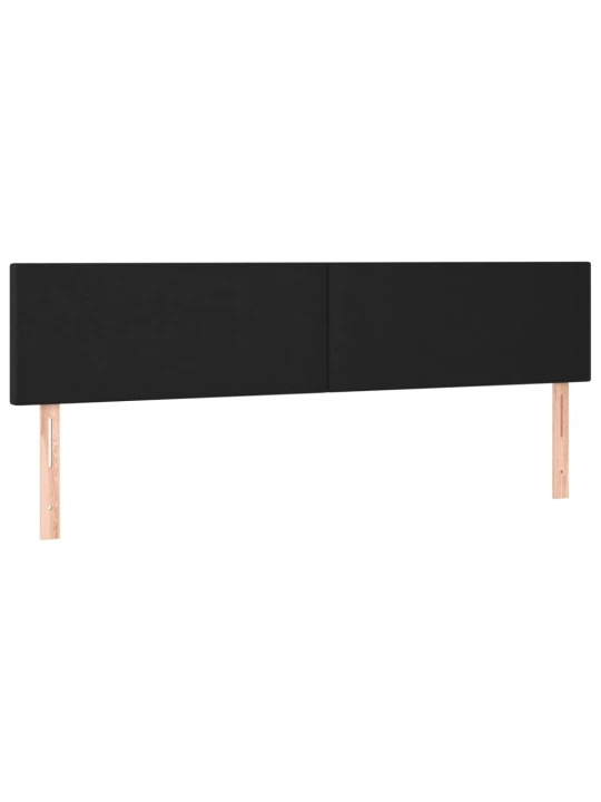 Box spring postel s matrací a LED černá 120 x 190 cm umělá kůže