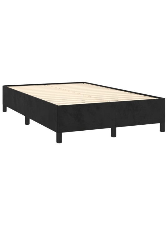 Box spring postel s matrací a LED černá 120 x 190 cm samet