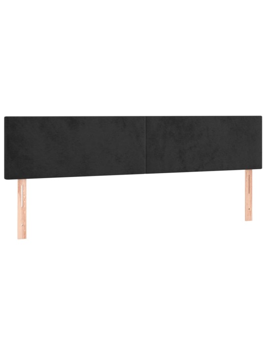 Box spring postel s matrací a LED černá 120 x 190 cm samet