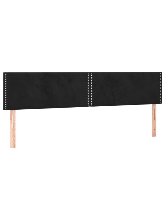 Box spring postel s matrací a LED černá 120 x 190 cm samet