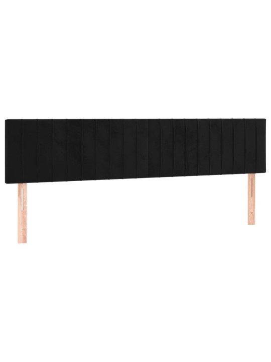 Box spring postel s matrací a LED černá 120 x 190 cm samet