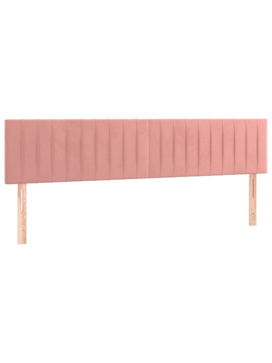Box spring postel s matrací a led růžová 120 x 190 cm samet
