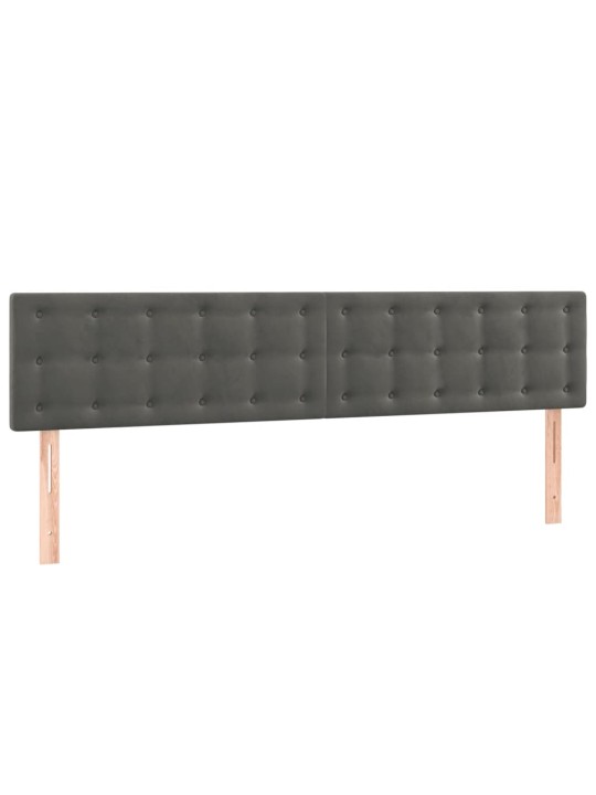 Box spring postel s matrací a LED tmavě šedá 120 x 190 cm samet
