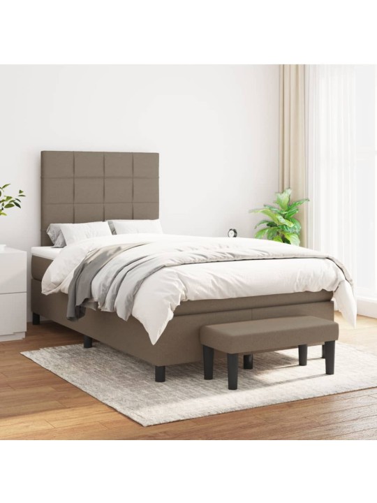 Box spring postel s matrací taupe 120x190 cm textil