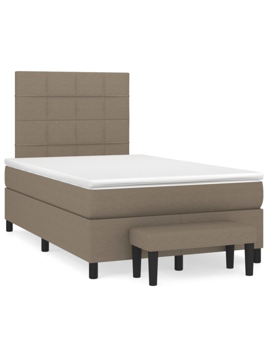 Box spring postel s matrací taupe 120x190 cm textil