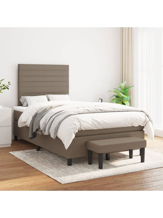 Box spring postel s matrací taupe 120x190 cm textil
