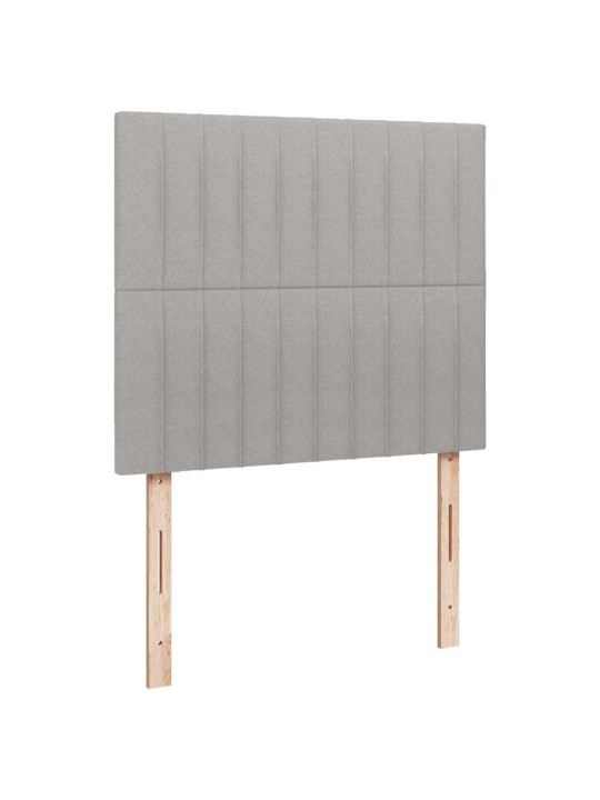 Box spring postel s matrací světle šedá 120x190 cm textil