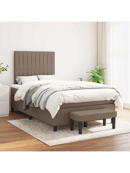 Box spring postel s matrací taupe 120x190 cm textil