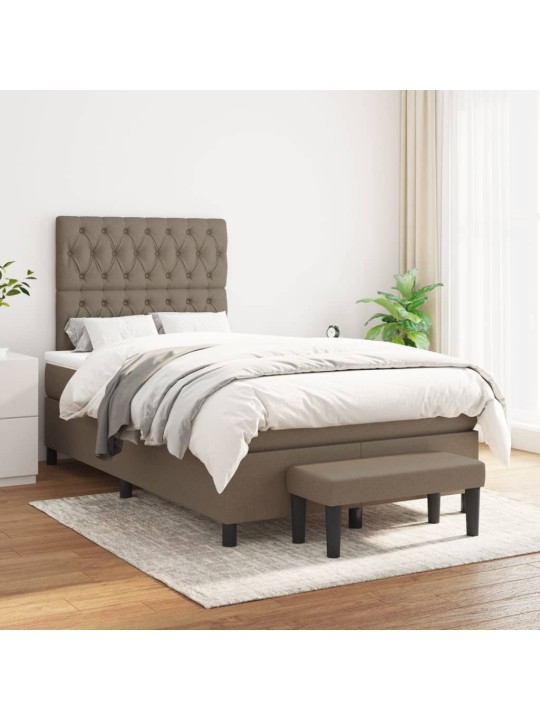 Box spring postel s matrací taupe 120x190 cm textil