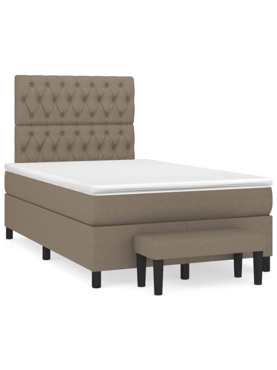 Box spring postel s matrací taupe 120x190 cm textil