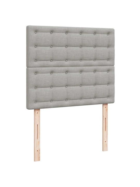 Box spring postel s matrací světle šedá 120x190 cm textil