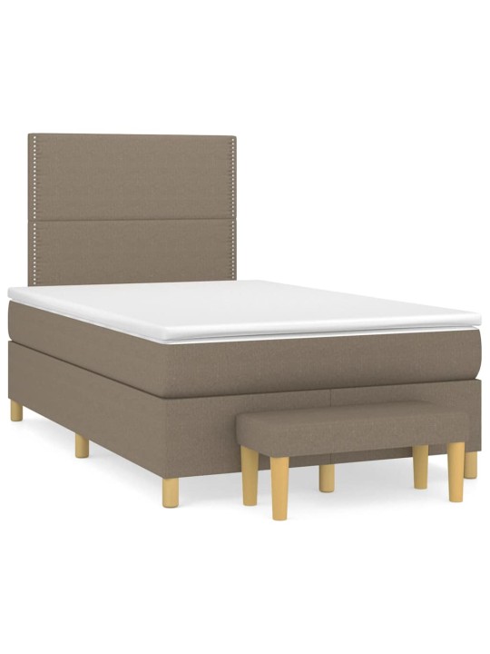 Box spring postel s matrací taupe 120x190 cm textil