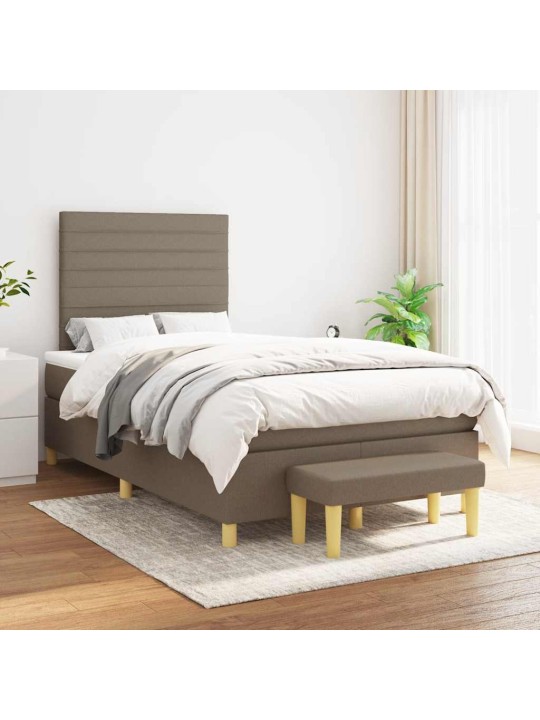 Box spring postel s matrací taupe 120x190 cm textil