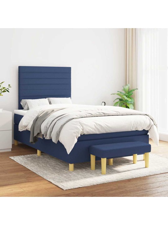Box spring postel s matrací černá 120x190 cm textil