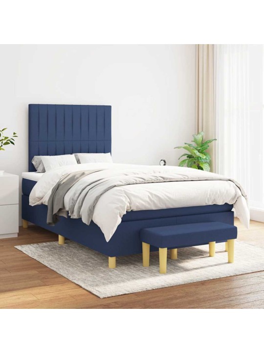 Box spring postel s matrací černá 120x190 cm textil