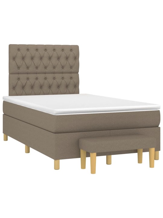Box spring postel s matrací taupe 120x190 cm textil