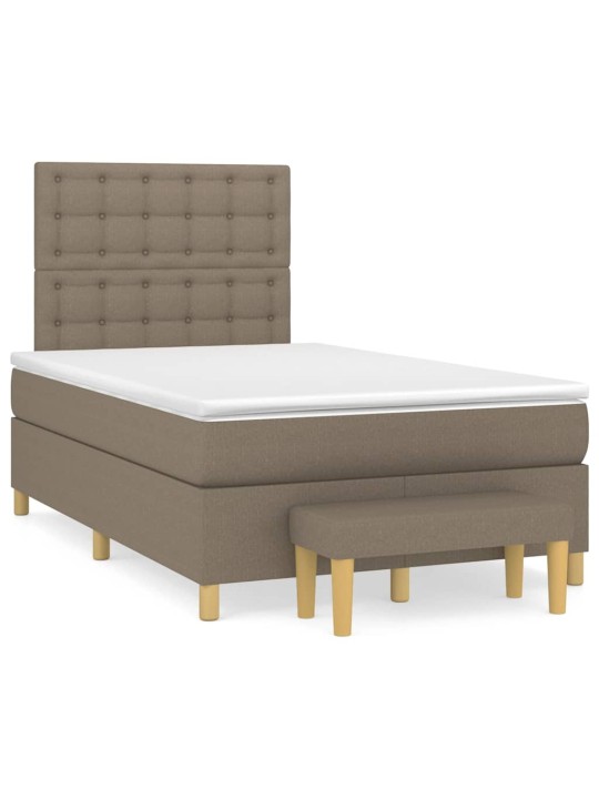 Box spring postel s matrací taupe 120x190 cm textil
