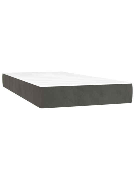 Box spring postel s matrací tmavě šedý 120x190 cm samet