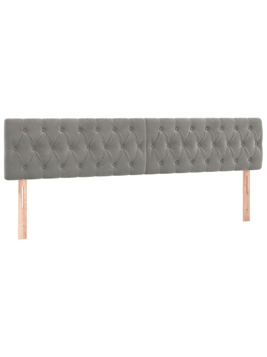 Box spring postel s matrací světle šedá 120x190 cm samet