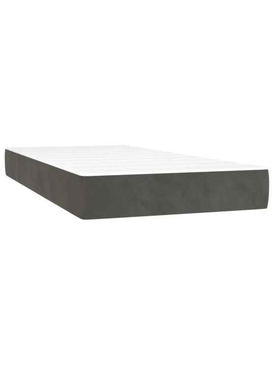 Box spring postel s matrací tmavě šedý 120x190 cm samet