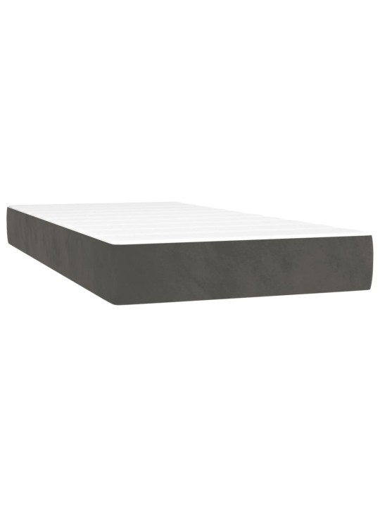 Box spring postel s matrací tmavě šedý 120x190 cm samet
