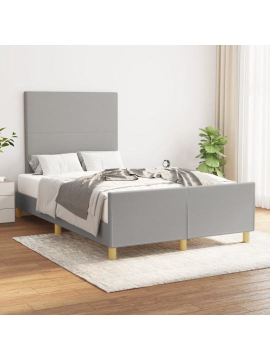 Rám postele bez matrací světle šedá 120x190 cm textil