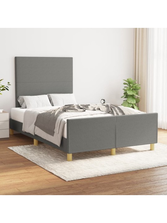 Rám postele bez matrací tmavě šedá 120x190 cm textil