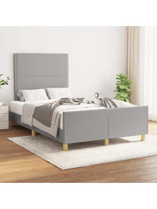 Rám postele bez matrací světle šedá 120x190 cm textil
