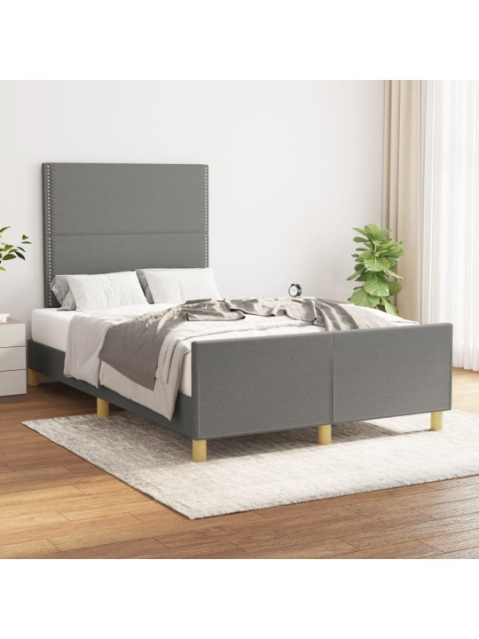 Rám postele bez matrací tmavě šedá 120x190 cm textil