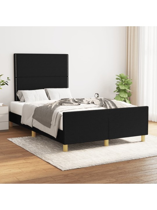 Rám postele bez matrací černá 120x190 cm textil