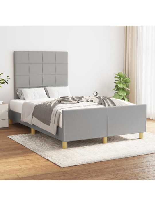 Rám postele bez matrací světle šedá 120x190 cm textil