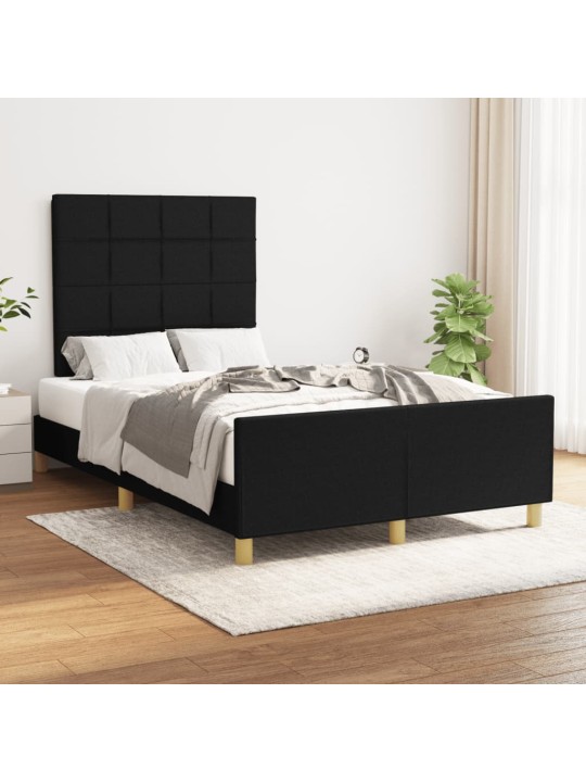 Rám postele bez matrací černá 120x190 cm textil