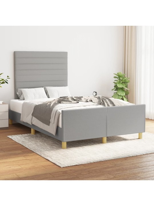 Rám postele bez matrací světle šedá 120x190 cm textil