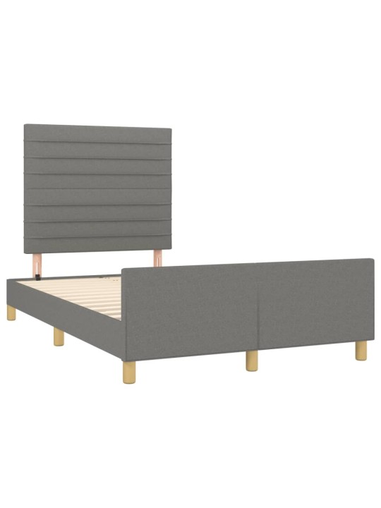 Rám postele bez matrací tmavě šedá 120x190 cm textil
