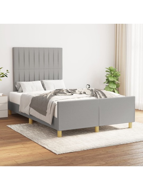 Rám postele bez matrací světle šedá 120x190 cm textil