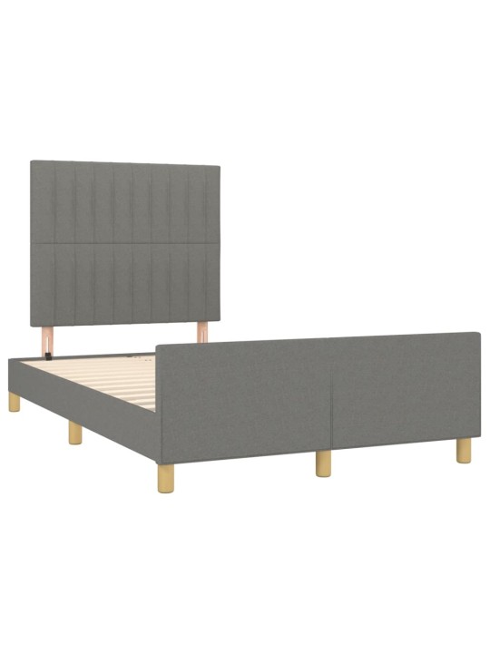 Rám postele bez matrací tmavě šedá 120x190 cm textil