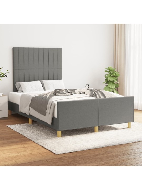 Rám postele bez matrací tmavě šedá 120x190 cm textil