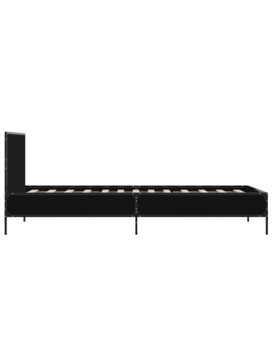 Rám postele černý 90 x 200 cm kompozitní dřevo a kov