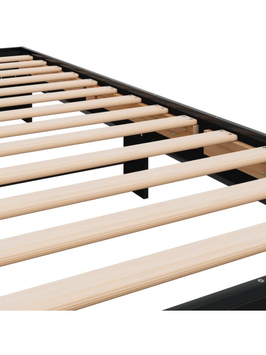 Rám postele černý 90 x 200 cm kompozitní dřevo a kov