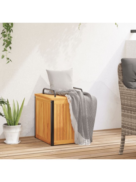 Zahradní box na podušky 45x45x45/53 cm masivní akácie a ocel
