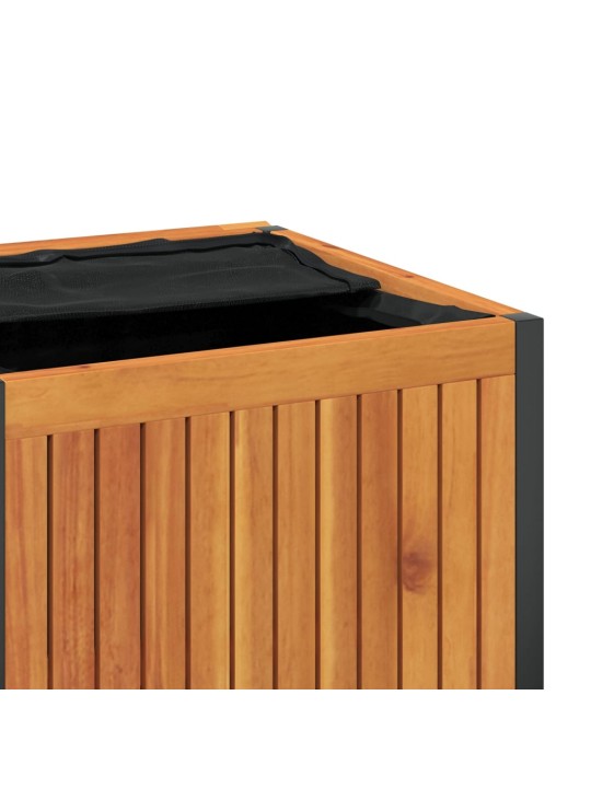 Zahradní box na podušky 45x45x45/53 cm masivní akácie a ocel