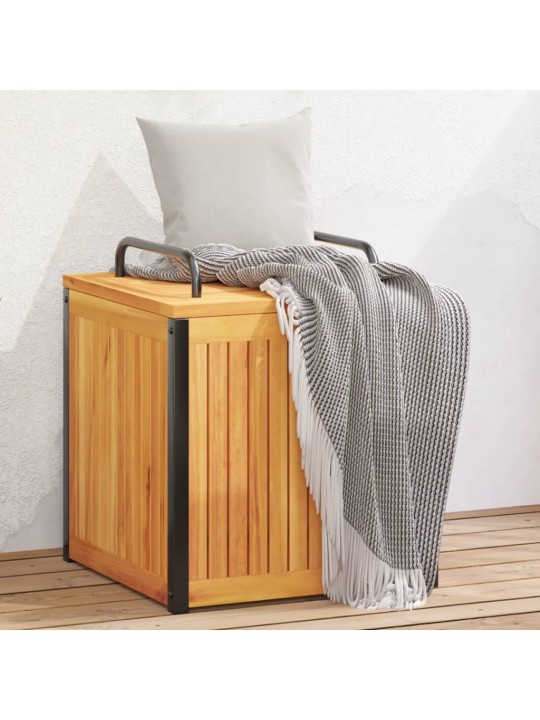 Zahradní box na podušky 45x45x45/53 cm masivní akácie a ocel