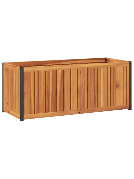 Zahradní truhlík 110 x 45 x 44 cm masivní akáciové dřevo a ocel