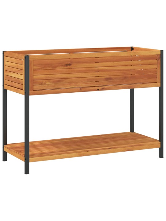 Zahradní truhlík s policí 110x45x80 cm masivní akácie a ocel