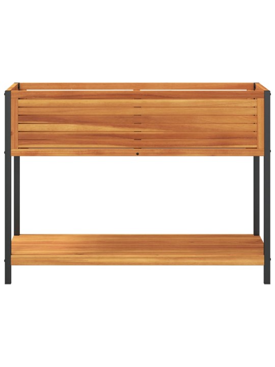Zahradní truhlík s policí 110x45x80 cm masivní akácie a ocel