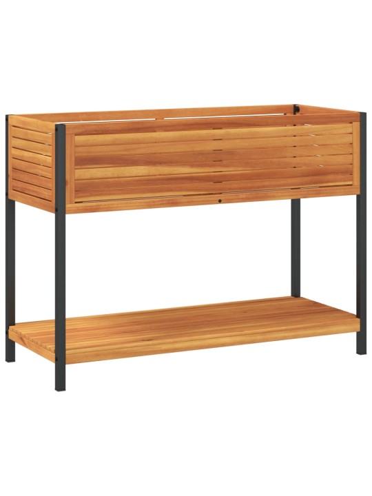 Zahradní truhlík s policí 110x45x80 cm masivní akácie a ocel