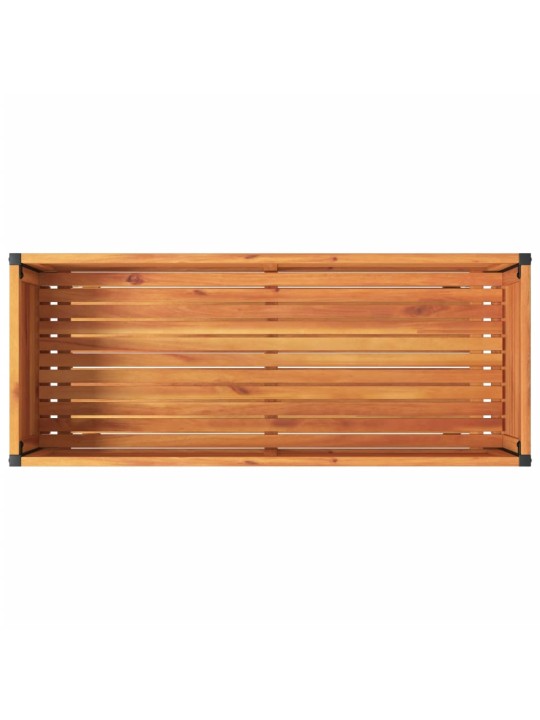 Zahradní truhlík s policí 110x45x80 cm masivní akácie a ocel
